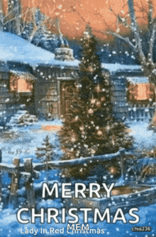 Merry Christmas Snow GIF