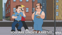 You Are Under Arrest Dana Snyder GIF - You Are Under Arrest Dana Snyder Ronnie The Conjoined Cop GIFs