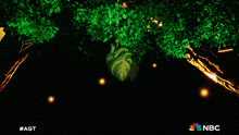 a colorful fireworks display with the nbc logo on the bottom right