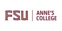a logo for fsu and anne 's college is shown on a white background