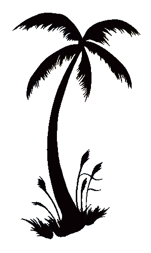 Palm Tree Tropical Tree Sticker - Palm Tree Tropical Tree Priscilla Block Stickers