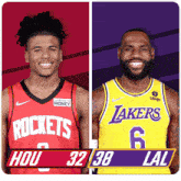 Houston Rockets (32) Vs. Los Angeles Lakers (38) First-second Period Break GIF - Nba Basketball Nba 2021 GIFs