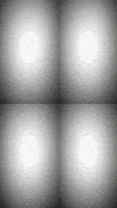 four white circles on a black background