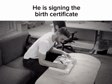 signing birth