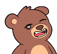 a cartoon teddy bear with a youtube logo on his eye