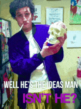 Ideas Man Skull GIF - Ideas Man Skull Yungfiendz GIFs