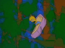 a cartoon of bart simpson with his mouth open