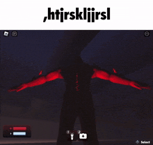 a screenshot of a video game with the words htjrsklijrsl on the top