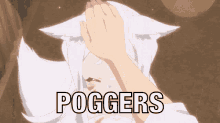 Poggers Head Pat GIF - Poggers Head Pat Anime GIFs