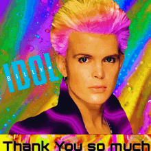 Billy Idol Thankyou Thankyou GIF - Billy Idol Thankyou Thankyou Thank You GIFs