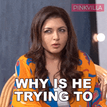Why Is He Trying To Flirt With Me Bhagyashree GIF - Why Is He Trying To Flirt With Me Bhagyashree Pinkvilla GIFs