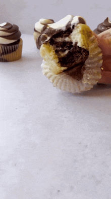 Marble Cupcakes Chocolate And Vanilla Swirl Cupcakes GIF