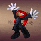 a picture of a cartoon character with the number 45 behind it