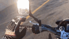Bringing The Mirror In Position Motorcyclist GIF - Bringing The Mirror In Position Motorcyclist Motorcyclist Magazine GIFs