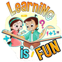 Learning Is Fun Chutki Sticker - Learning Is Fun Chutki Chhota Bheem Stickers