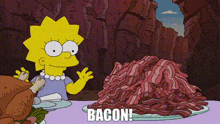 Bacon Lisa Simpson GIF - Bacon Lisa Simpson Breakfast GIFs