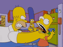 Strangle Simpsons GIF - Strangle Simpsons Choke GIFs