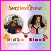 a picture of a man and a woman with the words " best friends forever "