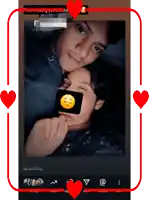 a picture of a man and a woman with a smiley face covering her mouth