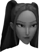 a black and white photo of a woman 's face