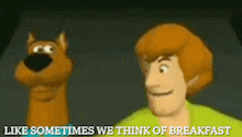 scooby doo and shaggy are standing next to each other