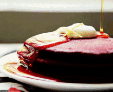 Pancakes Breakfast GIF - Pancakes Breakfast Red Velvet Pancakes GIFs