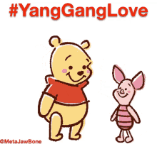 Yang Gang Love Winnie The Pooh GIF - Yang Gang Love Yang Gang Winnie The Pooh GIFs