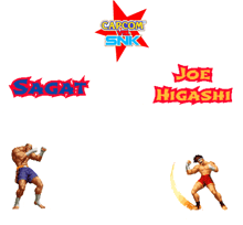 sagat and joe higashi are two fighters from the video game capcom vs snk
