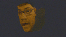 a man with glasses says " are you sure about that " in white letters