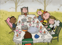 Peanuts Thanksgivingdinner GIF - Peanuts Thanksgivingdinner Family GIFs