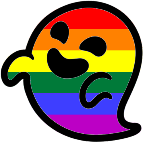 Happy Rainbow Sticker - Happy Rainbow Ghost Stickers