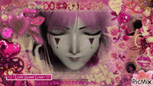 a picture of a girl with the words love sweet love written on it