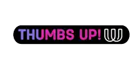 a sign that says thumbs up on it with stars around it