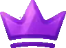 a pixel art of a purple crown with a white background .