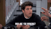 Why Are You Winking Adam Pally GIF - Why Are You Winking Adam Pally Dave GIFs