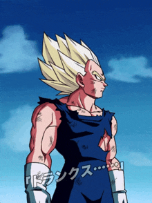 a picture of a dragon ball z character with chinese writing on the bottom