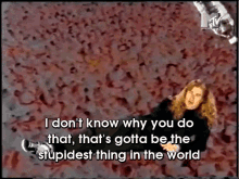 a man laying on the ground with the words i don 't know why you do that