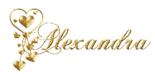 alexandra alexandra name gold hearts name