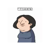 a cartoon of a woman with a nose and the words warta ses on the bottom