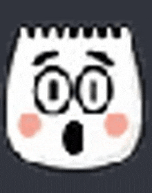 it looks like a ghost with a surprised face .