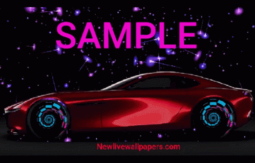 Neon Retro GIF  Neon Retro Vaporwave  Discover  Share GIFs  Black car  wallpaper Retro waves Car gif