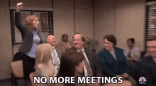 No More Meetings Yes GIF - No More Meetings Yes The Office GIFs