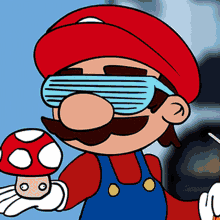 Eating A Mushroom Mario GIF