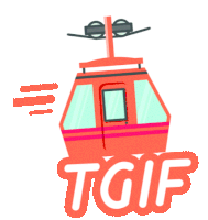 Tgif Thank God Its Friday Sticker - Tgif Thank God Its Friday Cable Car Stickers
