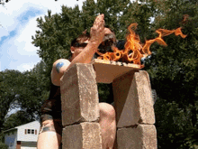Lords Of The Trident Wrestling GIF - Lords Of The Trident Wrestling Board Break GIFs