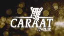 a logo for caraat juwelier with a tiger on it