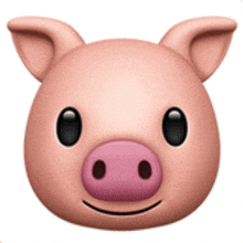 an emoji of a pig 's head with a smile on its face
