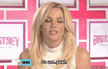 Britney Spears So Um Yeah GIF - Britney Spears So Um Yeah Interview GIFs
