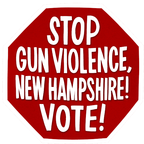 Stop Gun Violence Heysp Sticker - Stop Gun Violence Heysp New Hampshire Election Stickers