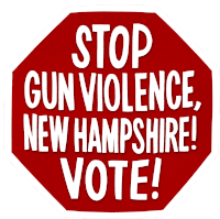 Stop Gun Violence Heysp Sticker - Stop Gun Violence Heysp New Hampshire Election Stickers